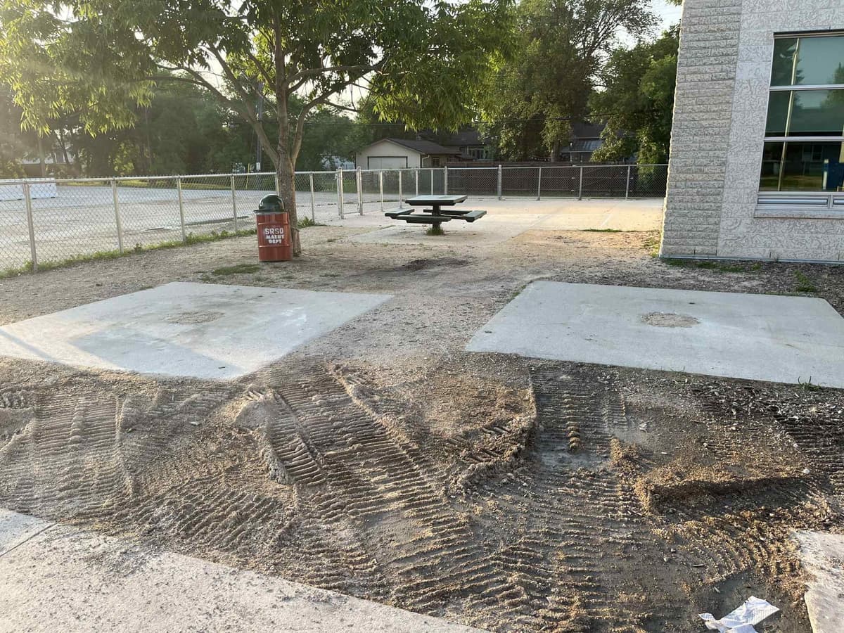 Dismantled playground showing the need for a new one